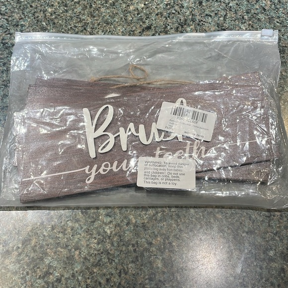 Bathroom Rules Wall Hangings 3 wood signs with jute and hangers Brush Wash Comb - Picture 6 of 8